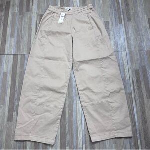 Pilcro Khaki Wide Leg Elastic Waist Pant, Size XXS